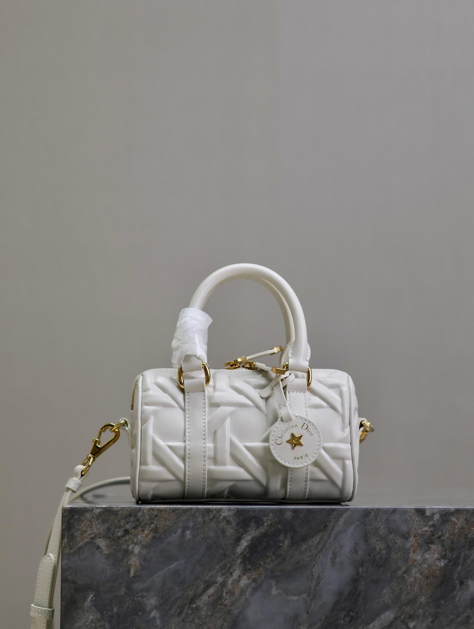 Dior Groove 17 Mini Bag White Graphic Cannage Calfskin